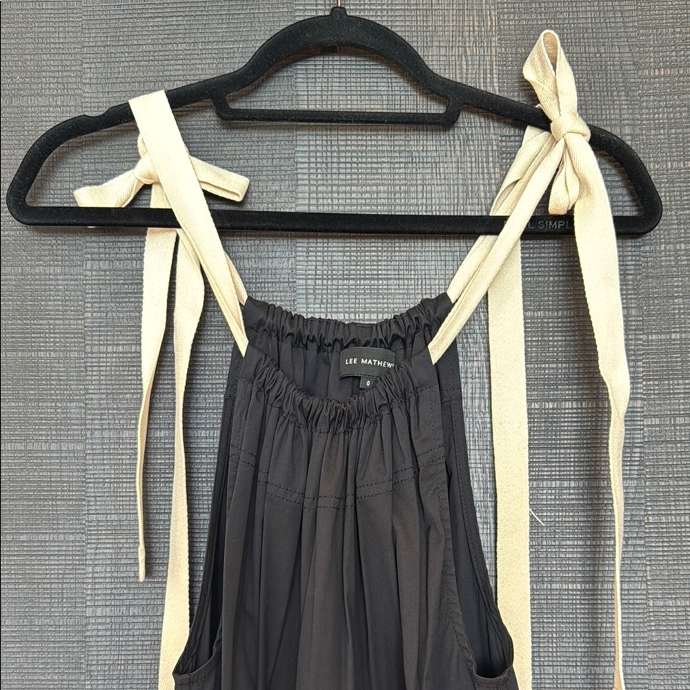 Lee Mathews Black Maxi with Tie Straps
